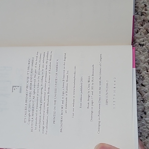 2005 It's Called a Breakup Because It's Broken by Greg Behrendt Hardcover MC - Picture 2 of 6